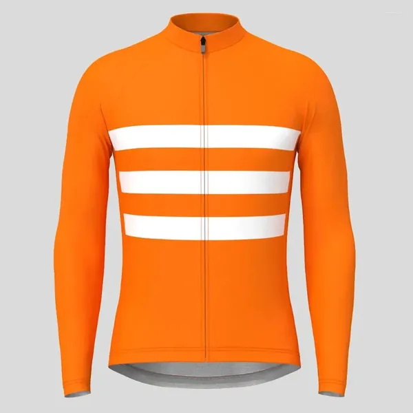 Chaquetas de carreras Classic Men Ciclismo Jersey Tops de manga larga Bicicleta MTB Downhill Camisa Road Bike Equipo Verano Deportes Ropa