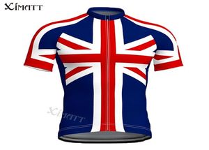 Vestes de course Classic Retro Britain National Team Pro Pro Cycling Jersey Ximasummer Polyester Men039s Sports Sleeve Rapide DR7144749