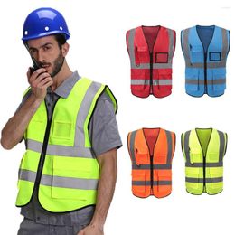 Racing Jackets Construction Safety Vest Reflective WaTcoat Working Vesten Hoge zichtbaarheidsstrepen jas fietsende benodigdheden