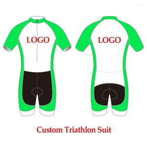 Vestes de course costume de peau personnalisé Triathlon Lycra course cyclisme maillot à manches courtes Tri personnaliser Sublimation Kits de vélo