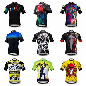 Racing Jackets Cycling Jersey Men Mountain Bike Pro MTB Bicycle shirts korte mouwweg Tops Ropa ciclismo kleding blackracing