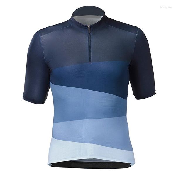 Chaquetas de carreras Ciclismo Jersey Camisa corta de bicicleta Kit de bicicleta Desgaste Media cremallera Ropa Manga Paseo Motocross Chaqueta de montaña Deportes Top ajustado