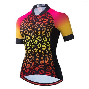 Vestes de course Maillot de cyclisme Femme Vélo Été Pro VTT Chemises Manches courtes Team Top Bleu Vélo