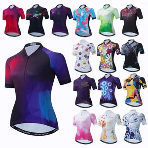 Racing jassen fietsen jerseys vrouwen fietsentrui shirts zomer zomerse mouw kleding maillot ropa ciclismo fietskleding slijtage