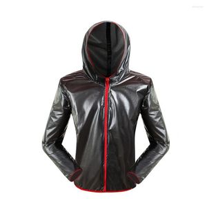 Chaquetas de carreras Ciclismo Impermeable Deportes al aire libre Impermeable Lluvia Outwear Bicicleta Correr Bicicleta Ropa impermeable Gris oscuro Equipo de senderismo