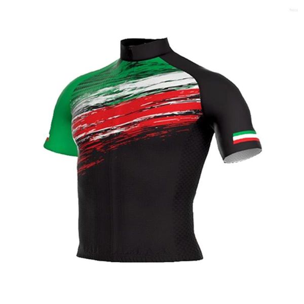 Chaquetas de carreras ERT Ciclismo Equipo profesional para hombres Jerseys de manga corta Italia / Brasil Bicicletas Camisas de secado rápido Ciclismo Maillot Camisa De Time