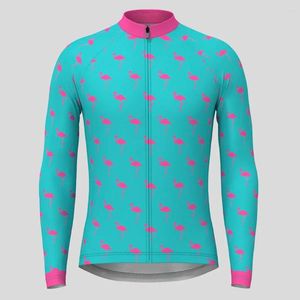 Vestes de course Flamingo hommes maillot de cyclisme à manches longues hauts vélo vtt descente chemise équipe de vélo de route vêtements de sport d'été