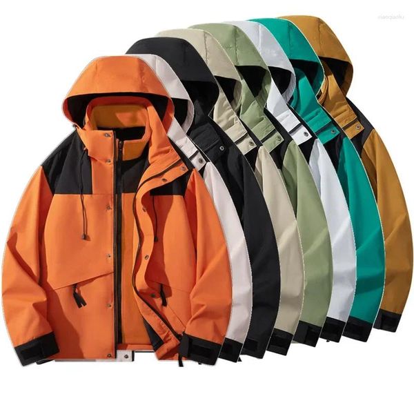 Racing Jackets GL Hommes Coupe-Vent Veste Automne Winte3-en-1 Détachable Anti-tempête Chaud Polaire Manteau Imperméable Vêtements de Montagne en Plein Air