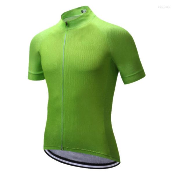 Vestes de course Maillot de cyclisme de couleur verte Chemise de vélo courte Kit de vélo Porter des vêtements à manches Team Motocross Mountain Jacket Sports VTT Gear