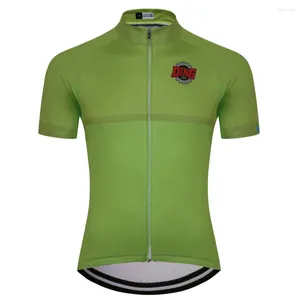 Vestes de course Jersey de cyclisme pour hommes verts Vêtements à manches courtes à manches courtes marques respirées ROPA CICLISMO