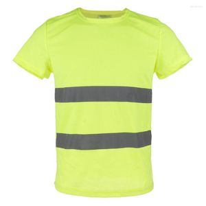 Vestes de course Hi Viz Vis T-Shirt Haute Visibilité Bande Réfléchissante Sécurité Sécurité Work Top