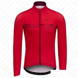 Racing Jackets Hiru Men Cycling Jersey Spring herfst Dunne lange mouw snel droge fiets top maillot mtb road kleding ciclismo drop deliv otm4h