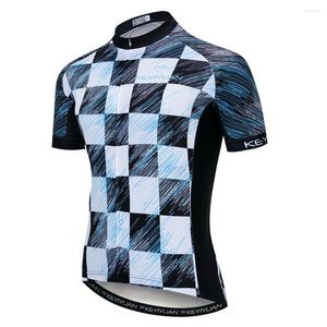 Racing Jackets keyiyuan 2022 heren fietsjersey korte mouwen fietsen fietsen shirt lichtgewicht ademende stof