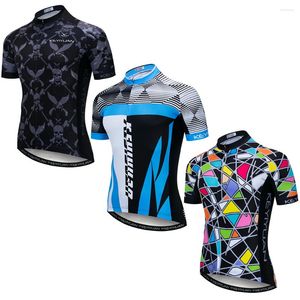 Vestes de course KEYIYUAN 2022 maillot de cyclisme professionnel pour hommes chemise à manches courtes fermeture éclair réfléchissante avec poche Camisas Ciclista