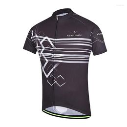 Vestes de course KEYIYUAN été à manches courtes maillot hommes route cyclisme chemise haut VTT uniforme Ropa Ciclista Hombre Verano Camisa VTT