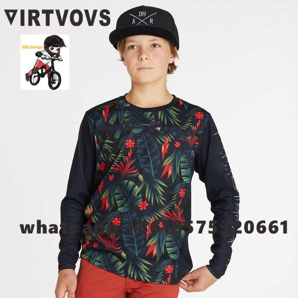 Vestes de course enfants maillot de descente Ciclismo vtt hors route Dh moto adolescent t-shirt Bmx enfants voiture vitesse 2023