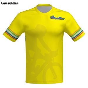 Racing Vestes LairschDan 2023 Jaune Moto Descente Jersey Vtt Vélo Vêtements Vélo À Manches Courtes Tops Respirant Montagne Vélo Shi