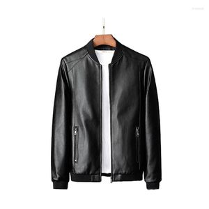 Vestes de course en cuir veste Bomber moto hommes Biker PU Baseball grande taille 8XL 2022 mode casual Jaqueta Masculino