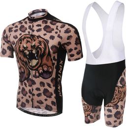 Giacche da corsa Leopard Abbigliamento da ciclismo traspirante da uomo Manica corta Maglia da bicicletta Top S-4XL CC0346