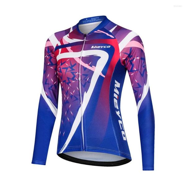 Chaquetas de carreras, Jersey de Ciclismo largo para mujer, Ropa de Ciclismo transpirable para bicicleta de montaña, Ropa de Ciclismo, camiseta de equipo femenino, Ropa de Club