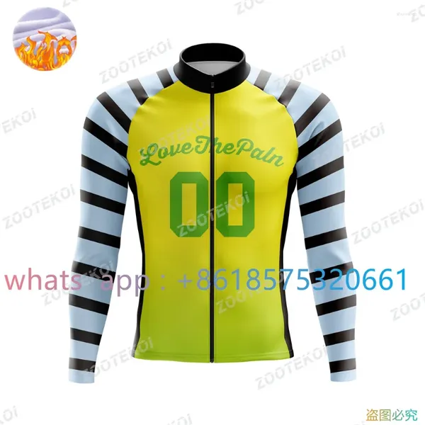 Vestes de course Love the Paln Men Men Winter Cycling Maillot Snowboard Veste Tops Men à manches longues CICLISMO CICLISMO VOLIE DE VOIE