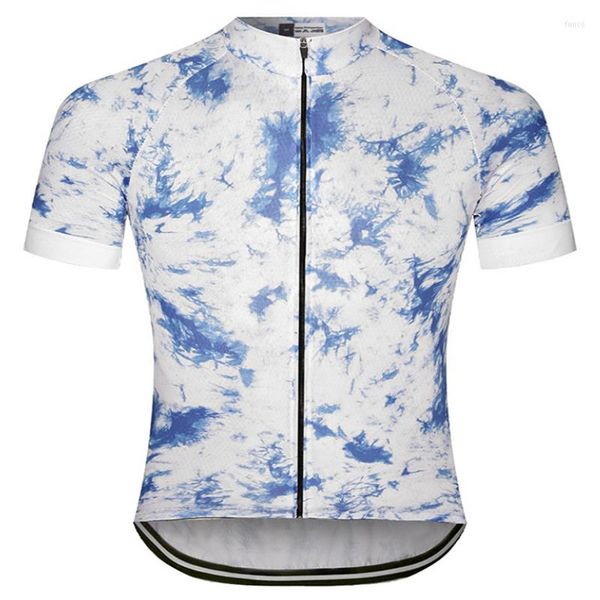 Chaquetas de carreras Camisetas de ciclismo de manga corta de verano para hombre Tops transpirables de secado rápido Camisas de bicicleta Sublimación Ropa de bicicleta de poliéster