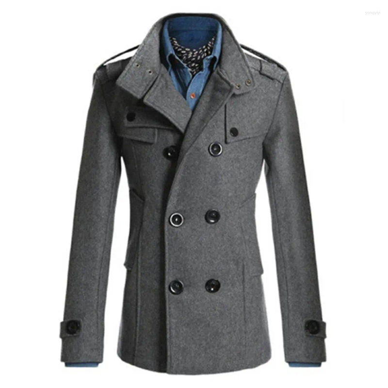 Racing Jackets Men Coats 2023 Winter Mid-length Trench Casual Solid Single Breasted Long Sleeve Lapel Collar Overcoat Male Slim Jacket