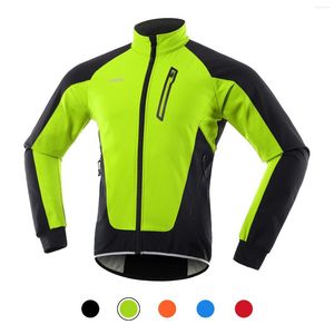 Racing Jackets Men Cycling Jacket Waterdichte winddichte thermische fleece fiets jersey MTB Bicycle Riding herfst winter reflecterende regenjas