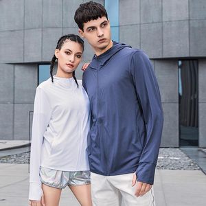 Chaquetas de carreras para hombre, chaqueta de ciclismo, cortavientos, de secado rápido, para acampar, senderismo, protección solar UV para mujer, camisas con capucha, ropa de pesca de seda helada