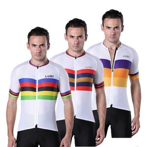 Racing Jackets Men Cycling Jersey 2021 MTB Road Bike Stripes Korte Mouw Breathable mountain Bicycle Shirt