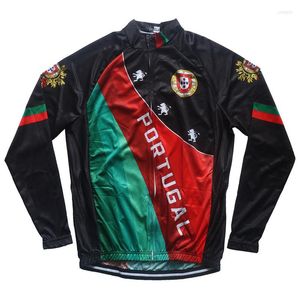 Racing Jassen Mannen Wielertrui Lange Mouw Top Portugal Fiets Jas Road Motor Shirt MTB Downhill Kleding Jas Dragen Pro Race Rider