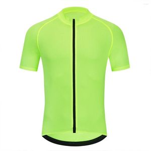 Racing Vestes Hommes Cyclisme Jersey Route À Manches Courtes D'été Respirant Anti-UV VTT Vélo Gel Pad Chemises