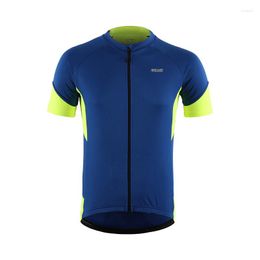 Vestes de course hommes maillot de cyclisme à manches courtes respirant séchage rapide vélo de route vélo dos fermeture éclair réfléchissante poche Ciclismo