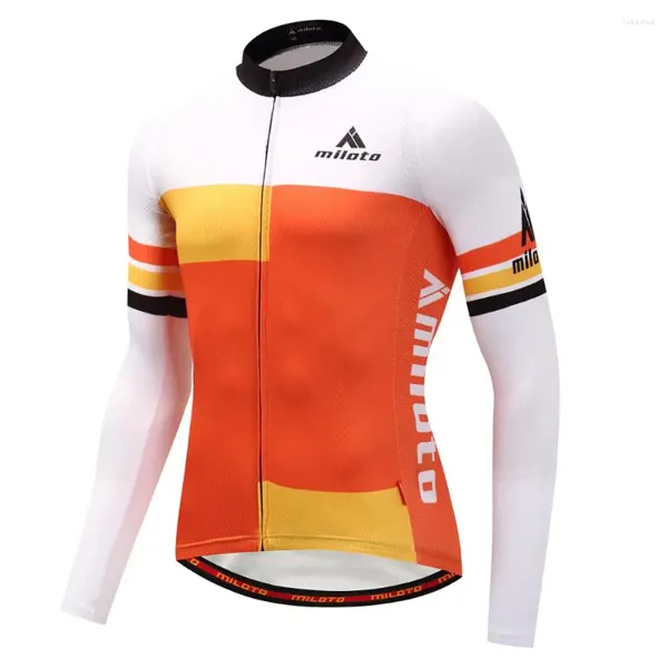 Jackets de carreras hombres Sport Cycling Jerseys Bicycle MTB Camisa Montaña Bike Tops de manga larga Ciclo de carretera transpirable ropa