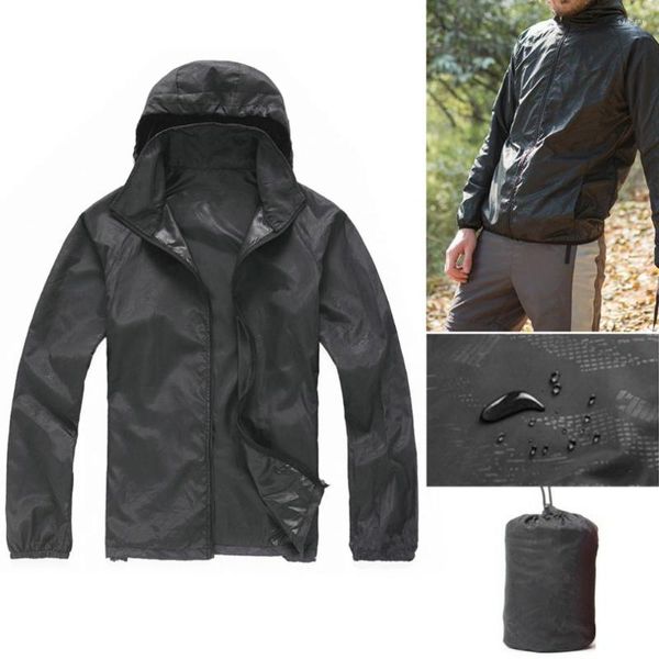 Vestes de course hommes unisexe imperméable coupe-vent veste vélo course Sports de plein air manteau de pluie