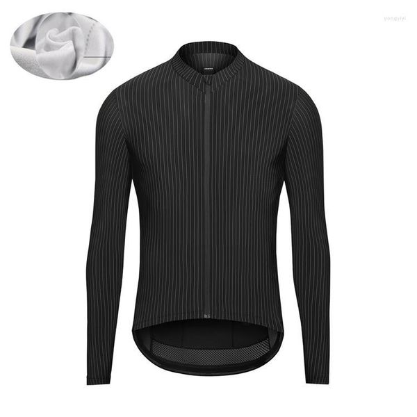 Jackets de carreras Hombres Invierno Termal Flana Lanza Ciclismo Ciclismo Ropa de jersey Montaña Triatlón al aire libre Control de bicicleta Bike