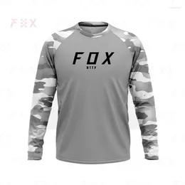 Vestes de course Motorcycle Mountain Bike Team Downhill Jersey Mtb Offroad DH Bicycle Locomotive Shirt Coss Camouflage