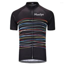 Vestes de course Moxilyn respirant cyclisme maillot été chemise vélo vtt Motocross hauts vélo vêtements hommes Ropa