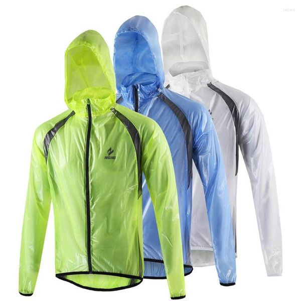 Chaquetas de carreras para deportes al aire libre rompevientos impermeable a prueba de viento capa de lluvia ciclismo bicicleta correr Jersey ultraligero