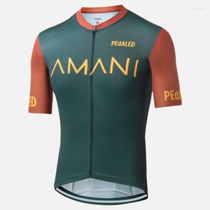 Chaquetas de carreras Pedaled Ciclismo Jerseys Hombre Verano Transpirable Secado rápido Manga corta Pro Bike Ropa Cycl Apparel