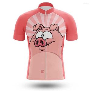 Vestes de course Rose drôle cochon cyclisme Jersey hommes femmes à manches courtes vêtements de sport été Ropa Ciclismo maillots de vélo de route vêtements de vélo