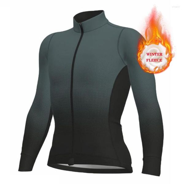 Chaquetas de carreras Pro Winter Thermal Fleece Ciclismo Jersey de manga larga MTB Ropa de bicicleta Maillot Ropa Ciclismo Invierno Ropa de bicicleta