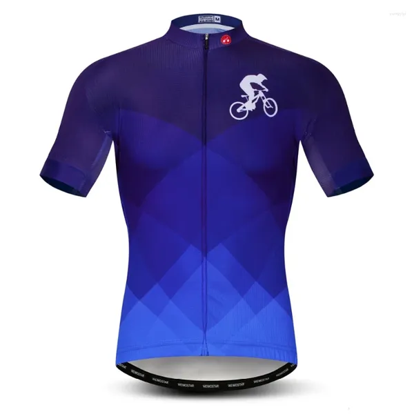 Vestes de course Violet Maillot de cyclisme Hommes VTT Pro VTT Chemises de vélo à manches courtes Team Road Tops Vêtements Vêtements d'été