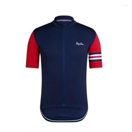 Jackets de carreras Rapha Breathable Cycling Jersey Equipo masculino al aire libre Runing Sport Bicycle Camiseta Manga corta MTB Ciclismo Ciclismo