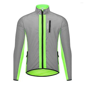 Vestes de course Sport réfléchissant Veste de course Homme Coupe-vent Protection solaire Chemise à séchage rapide Sportswear Run Hommes Femmes Vêtements d'extérieur