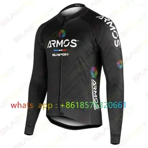 Vestes de course Silasport 2024 Men d'été Cycling Jersey Printemps automne mince à manches longues rapides Dry Bike Top Maillot Mtb Road Bicycle Clothing