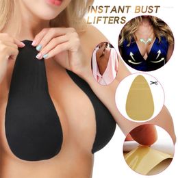 Vestes de course en silicone push up invisible soutien-gorge adhésive couvercle de mamelon pâte de couverture de sein de sein cache teton pour le lifting instantané de bikini