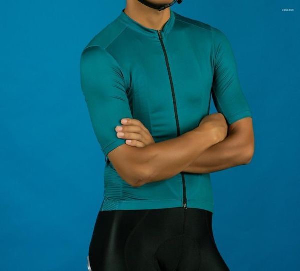 Vestes de course SPEXCEL 2023 Maillots de cyclisme Pro vert foncé à manches courtes pour l'entraînement et la chemise cool