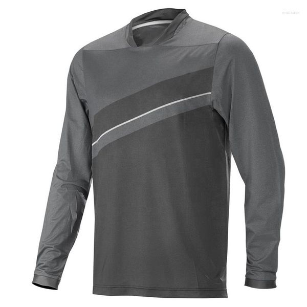 Vestes de course Spot printemps été dernier haut descente VTT tout-terrain gris à manches longues équipe route sport maillot homme