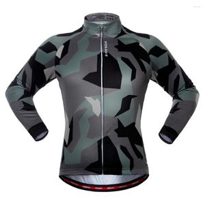 Racing Jackets Lente herfst Riding lange mouw fietsen fietsen mountainbike colthing voor buitensportoefeningen polyester leger groen